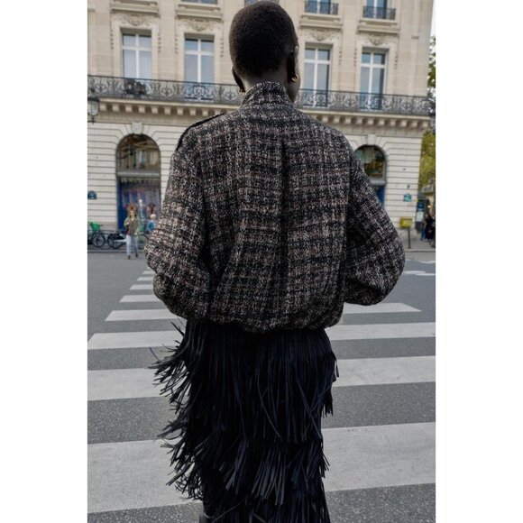 ZARA FRINGED MIDI SKIRT - Picture 3 of 8